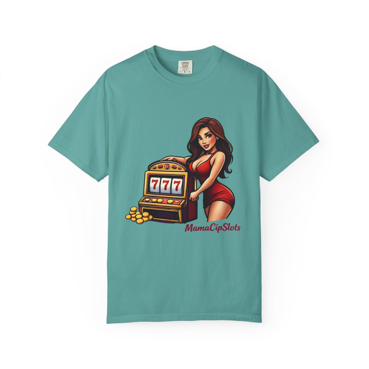 Slot Machine Pinup T-Shirt — MamaCipSlots Graphic Tee