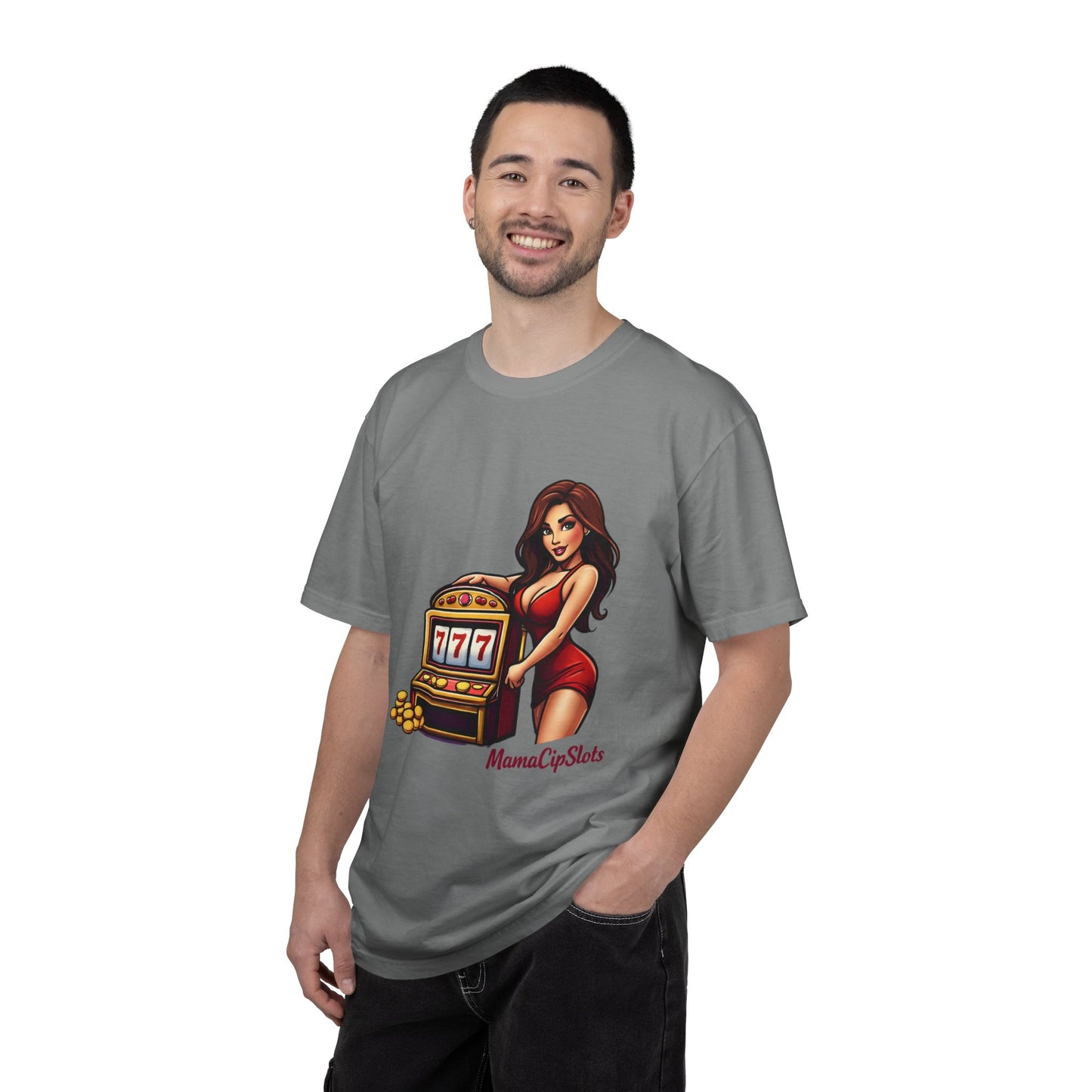 Slot Machine Pinup T-Shirt — MamaCipSlots Graphic Tee