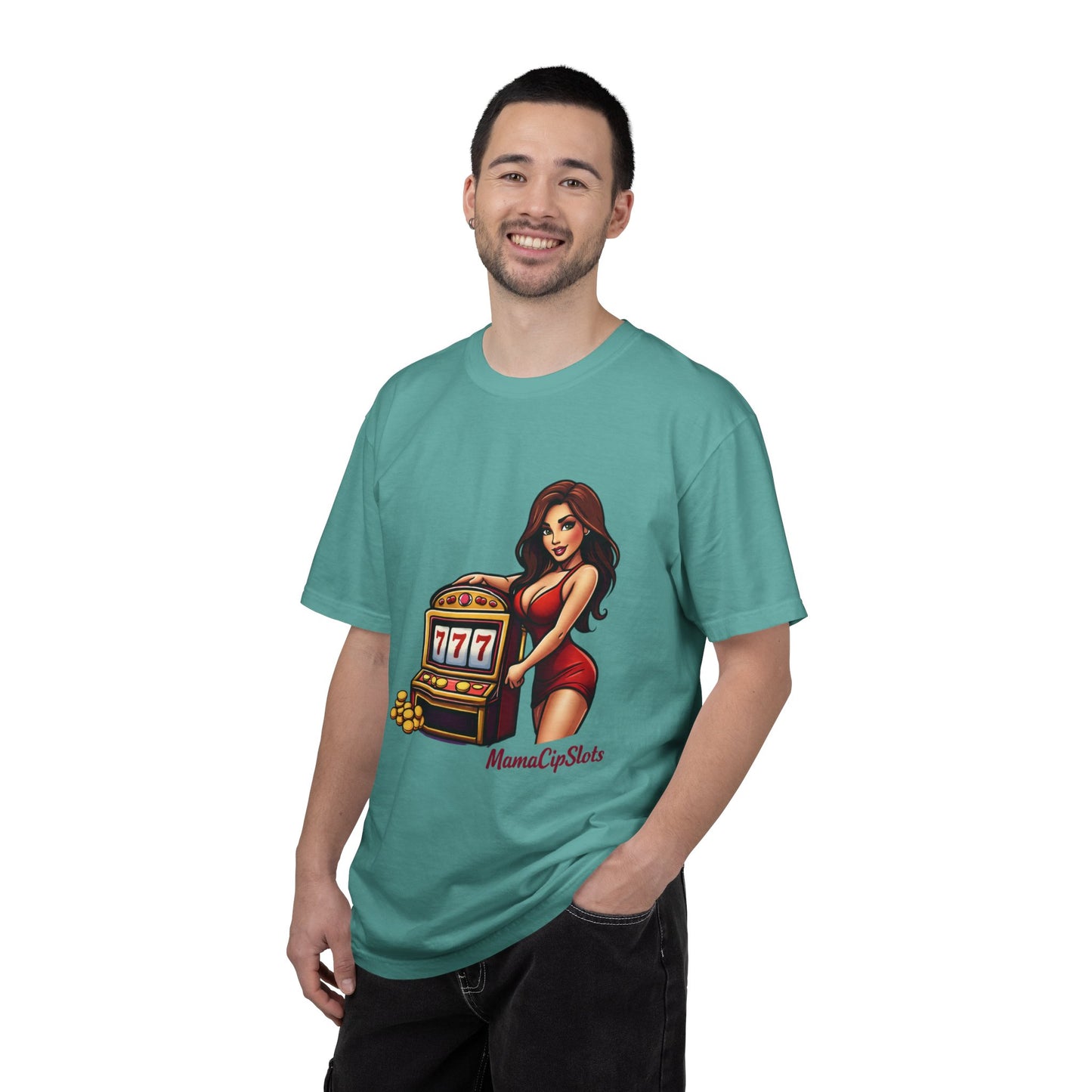 Slot Machine Pinup T-Shirt — MamaCipSlots Graphic Tee