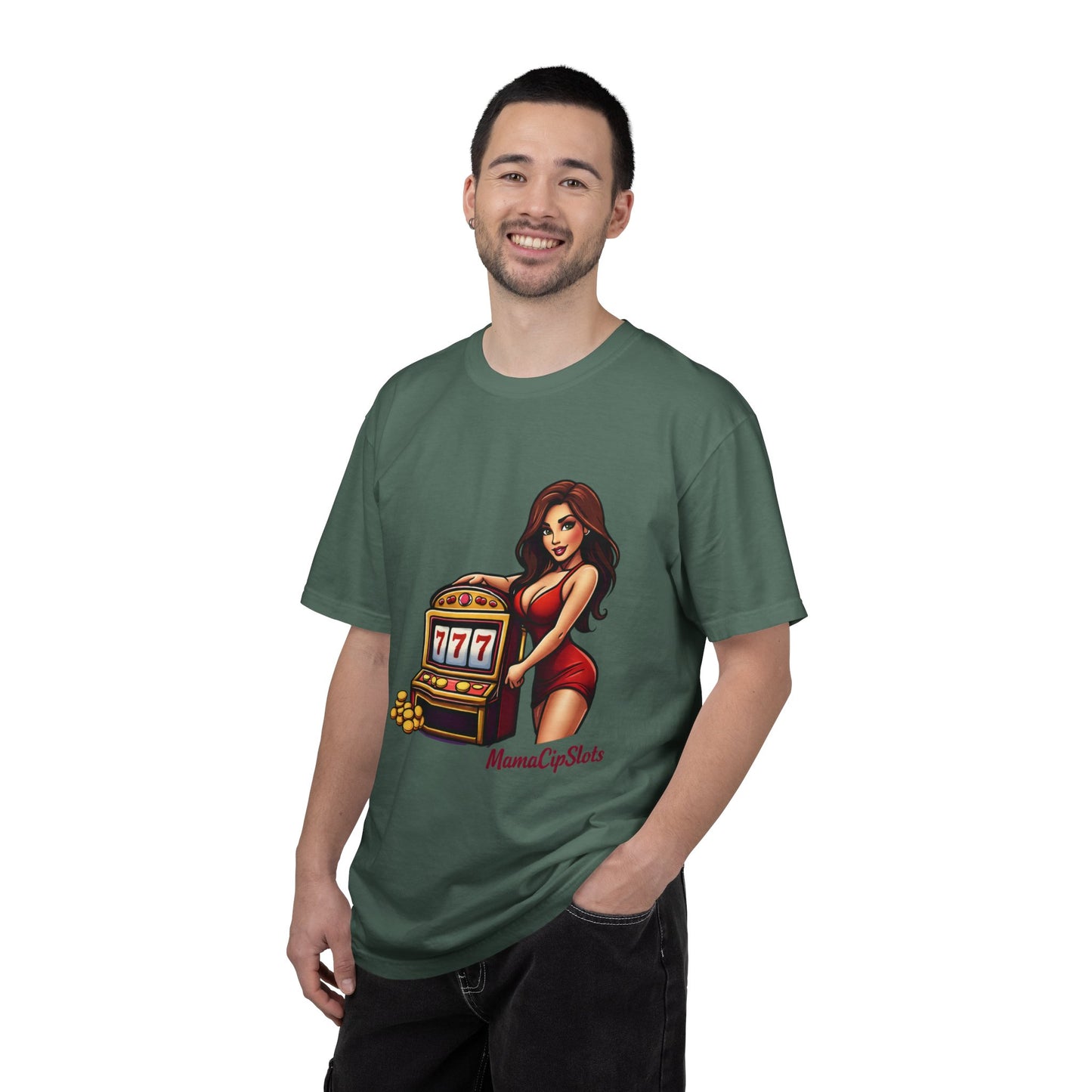 Slot Machine Pinup T-Shirt — MamaCipSlots Graphic Tee