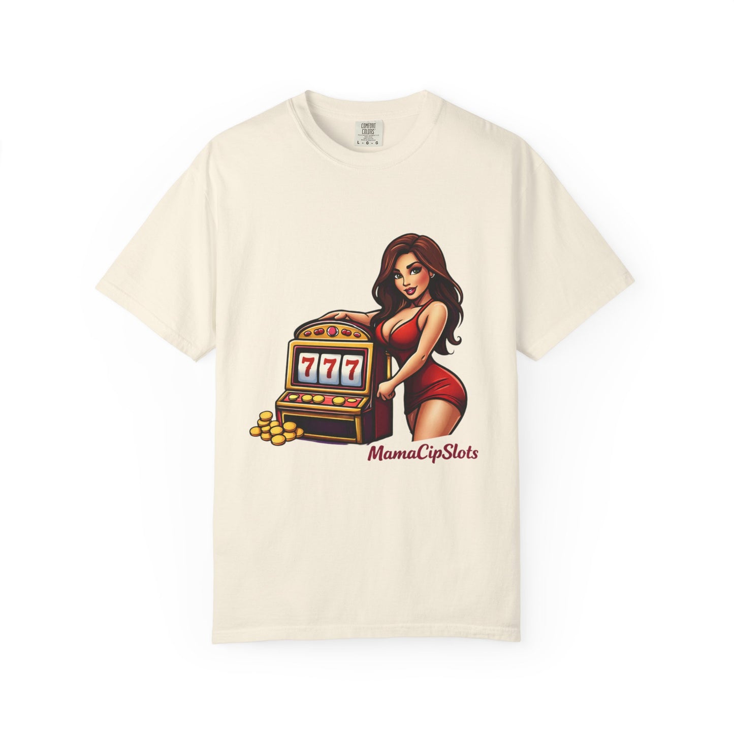 Slot Machine Pinup T-Shirt — MamaCipSlots Graphic Tee