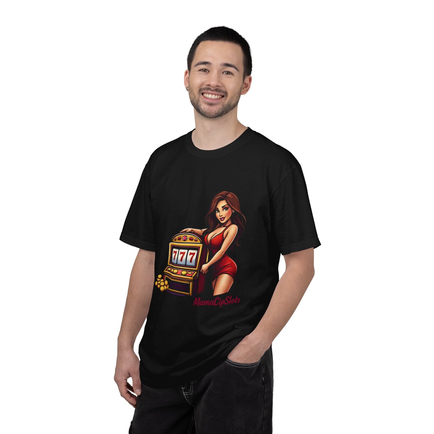 Slot Machine Pinup T-Shirt — MamaCipSlots Graphic Tee