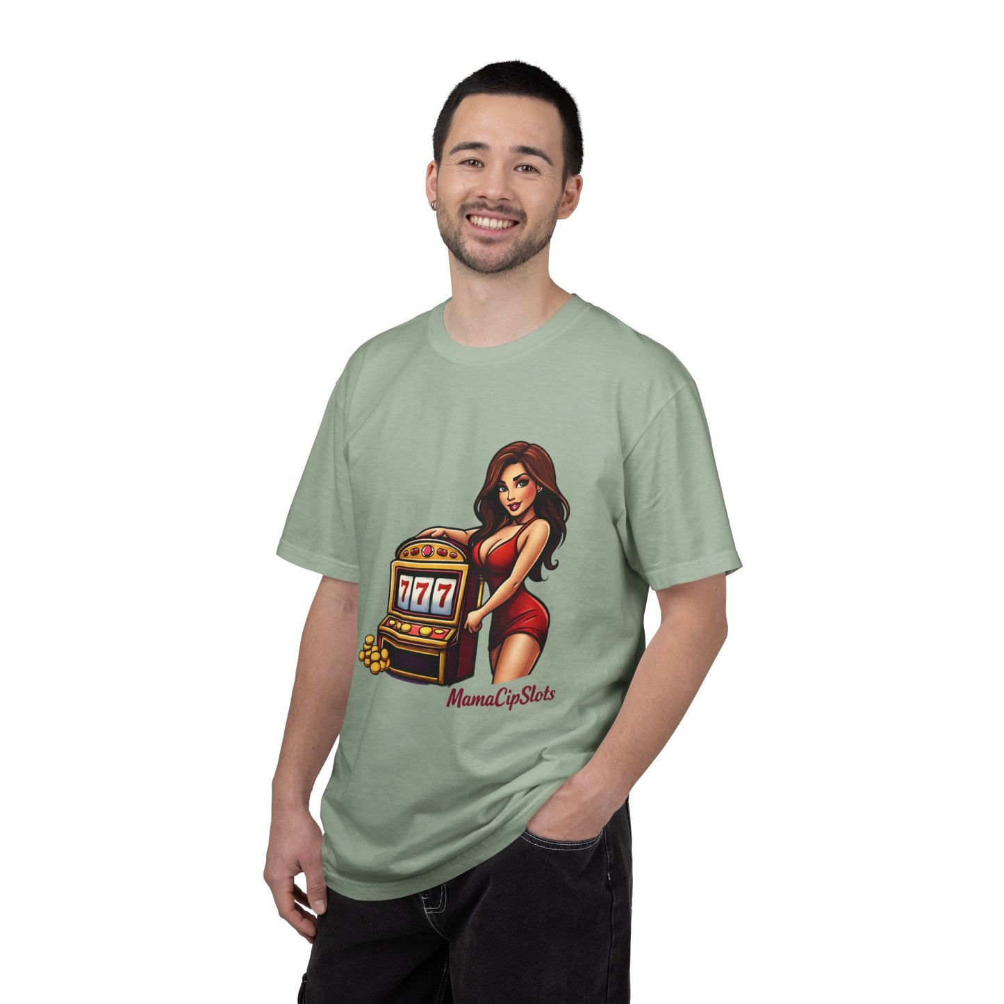 Slot Machine Pinup T-Shirt — MamaCipSlots Graphic Tee