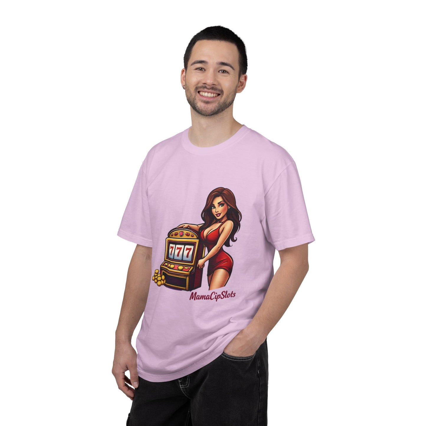 Slot Machine Pinup T-Shirt — MamaCipSlots Graphic Tee