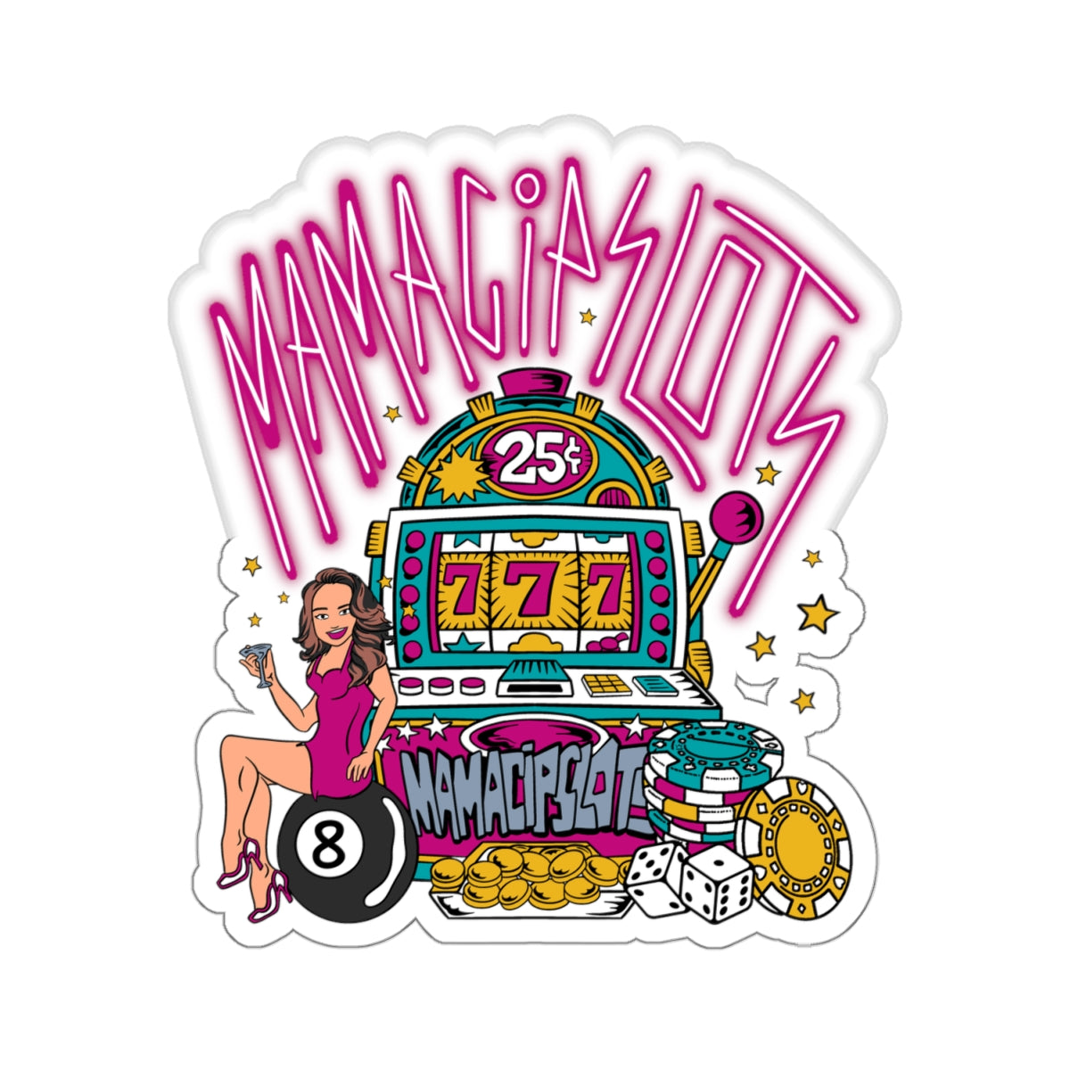 MamaCipSlots Kiss-Cut Stickers