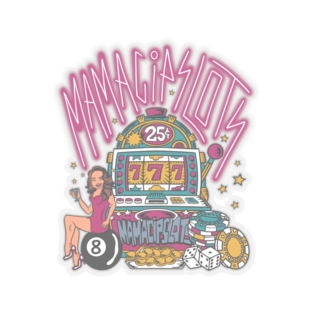 MamaCipSlots Kiss-Cut Stickers