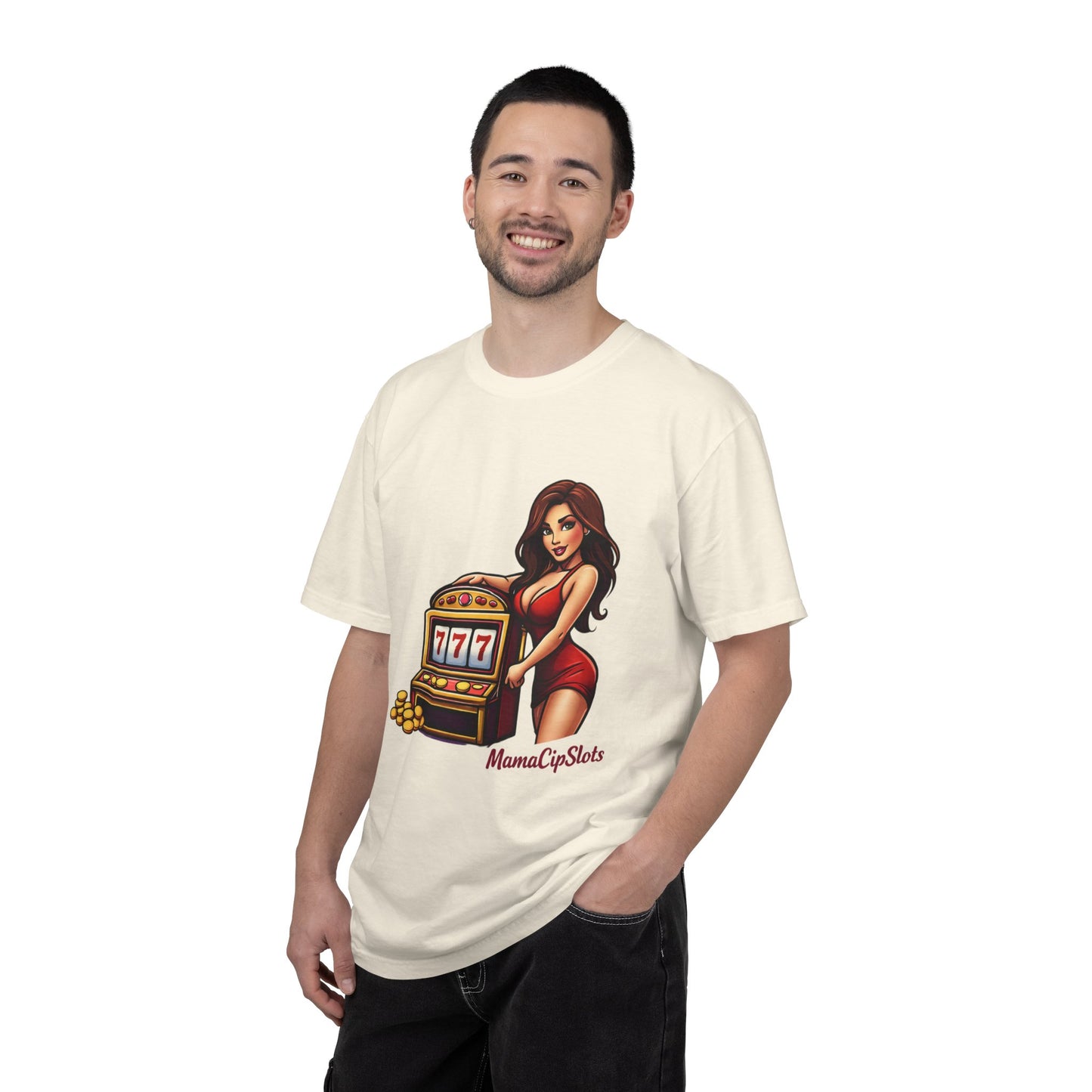 Slot Machine Pinup T-Shirt — MamaCipSlots Graphic Tee