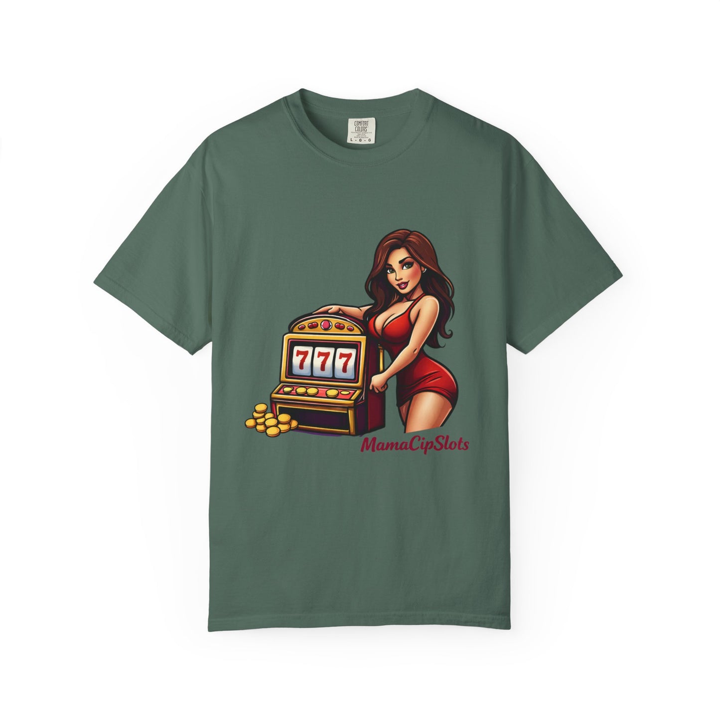 Slot Machine Pinup T-Shirt — MamaCipSlots Graphic Tee
