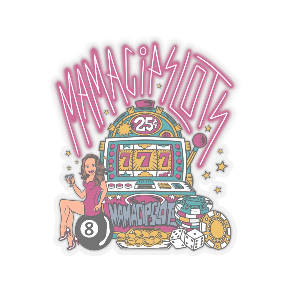 MamaCipSlots Kiss-Cut Stickers