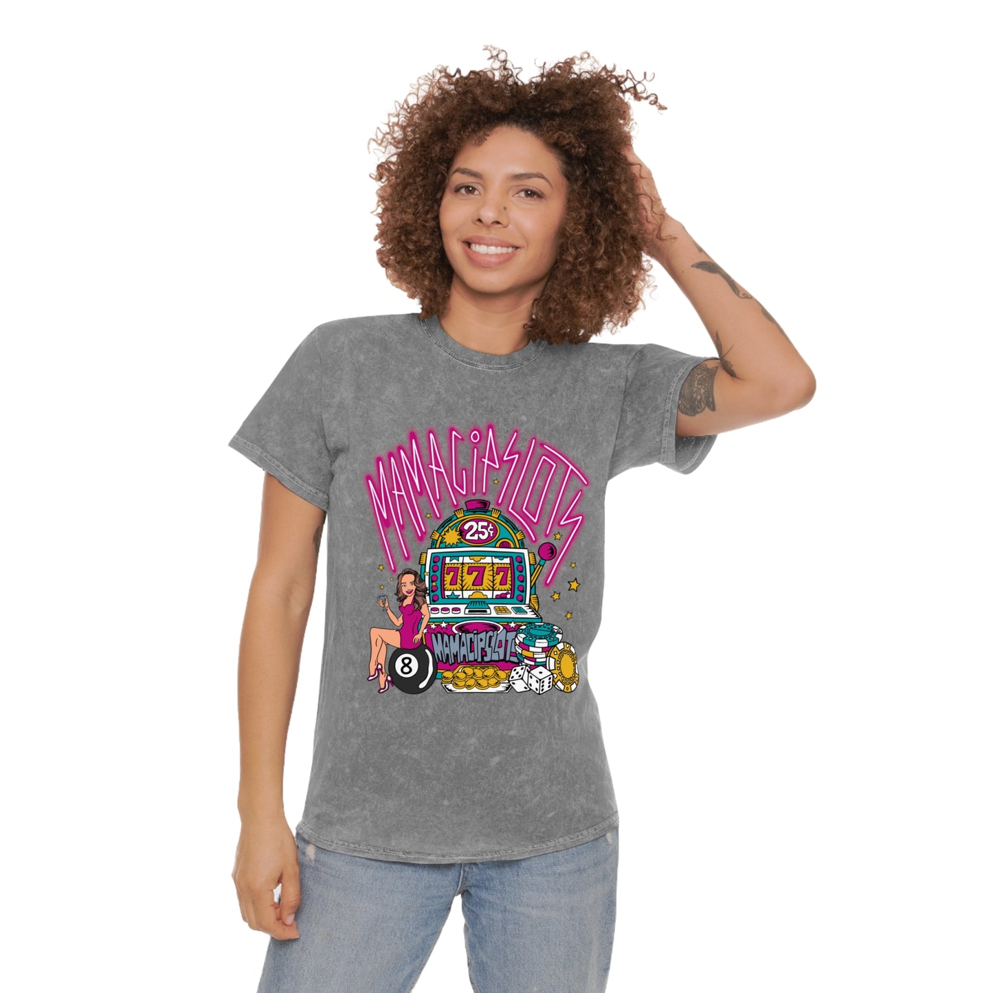 MamaCipSlots Unisex Mineral Wash T-Shirt