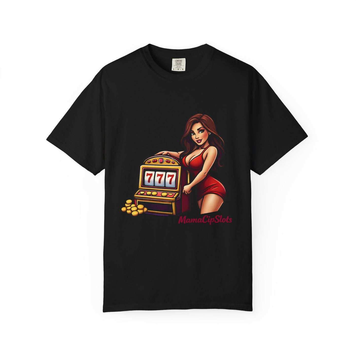 Slot Machine Pinup T-Shirt — MamaCipSlots Graphic Tee