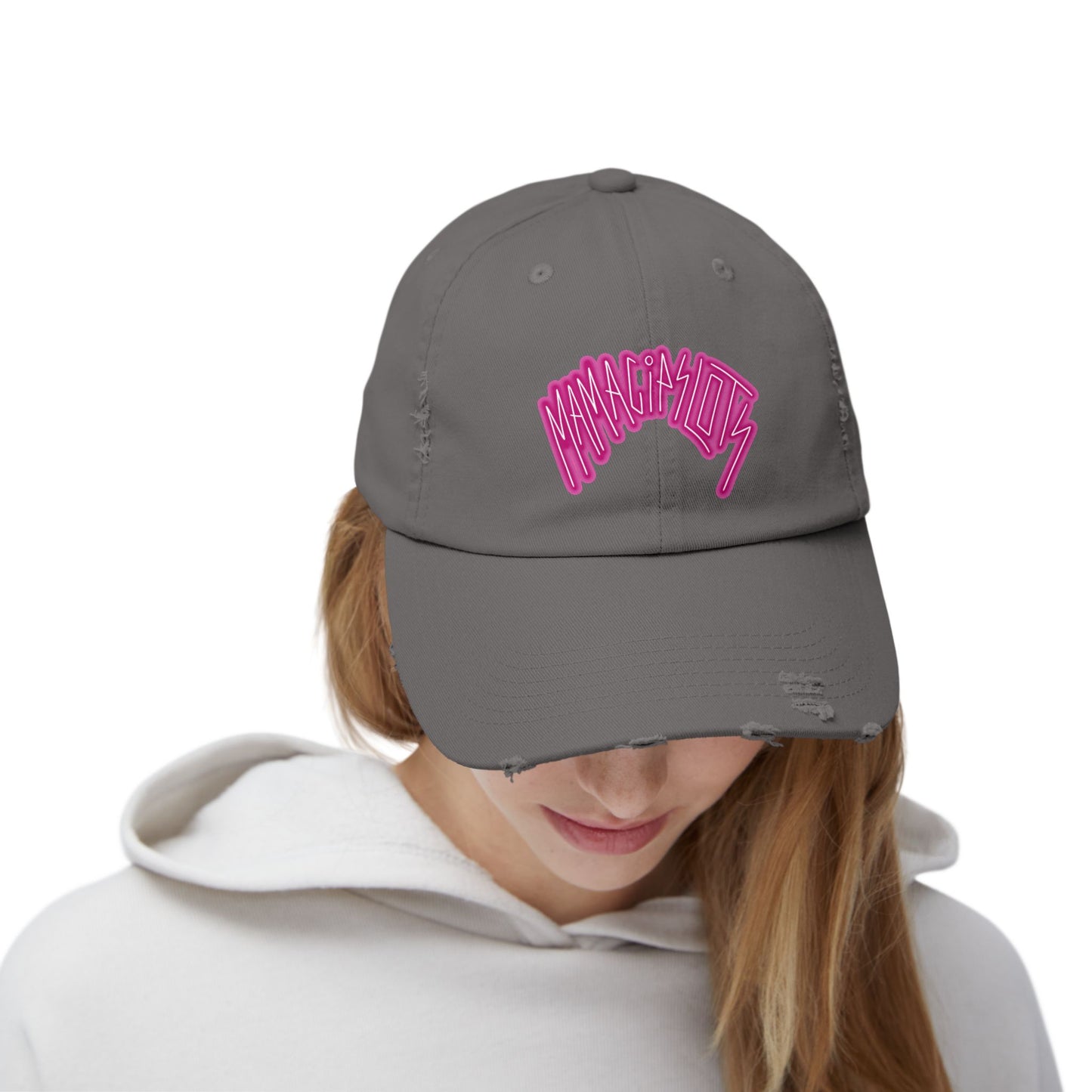 MamaCipSlots Unisex Distressed Cap