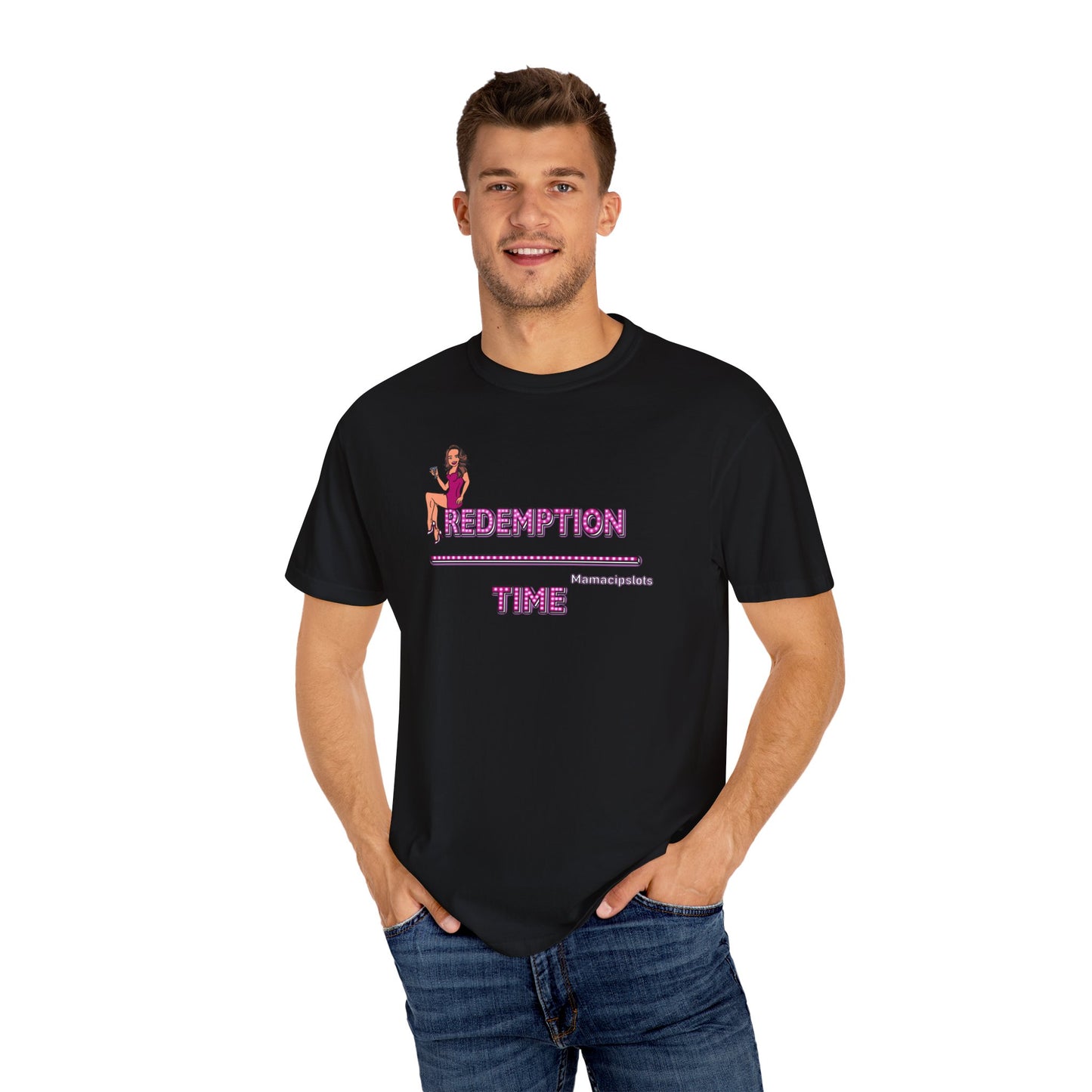 Pink Redemption Time Unisex Garment-Dyed T-shirt