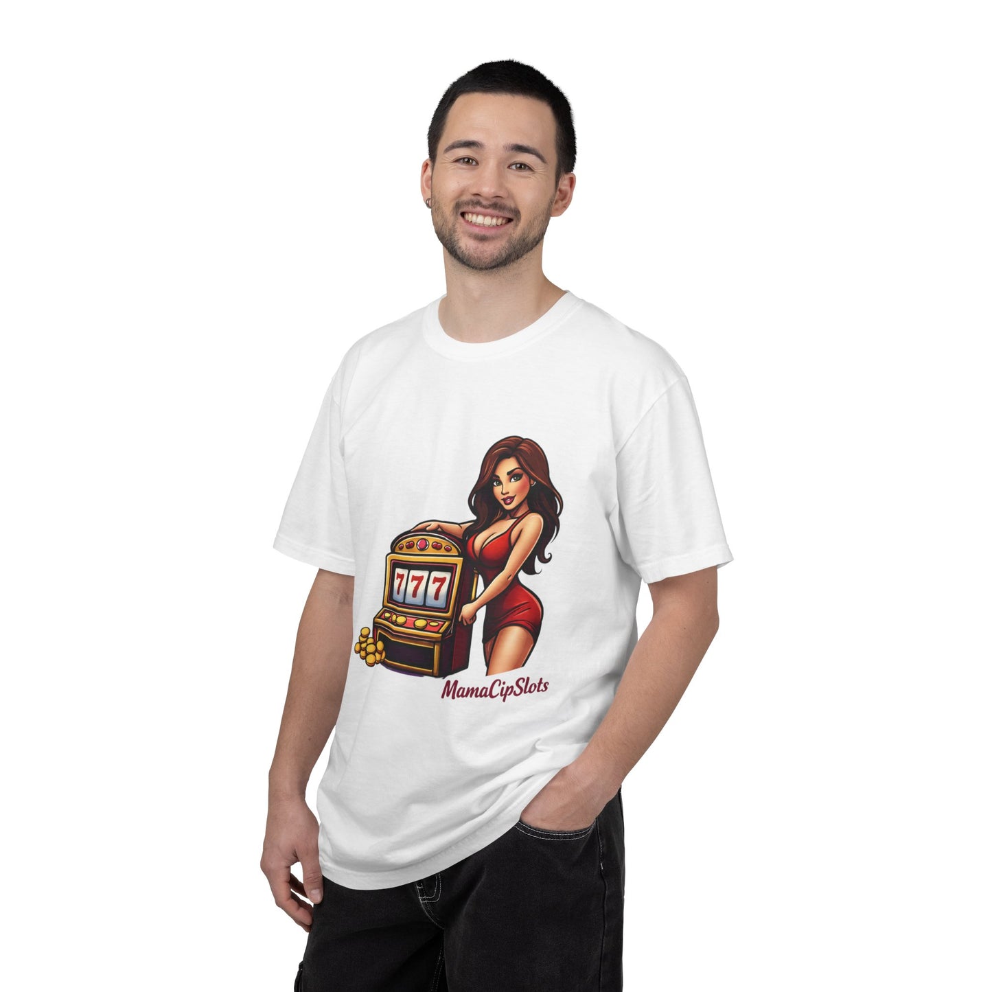 Slot Machine Pinup T-Shirt — MamaCipSlots Graphic Tee