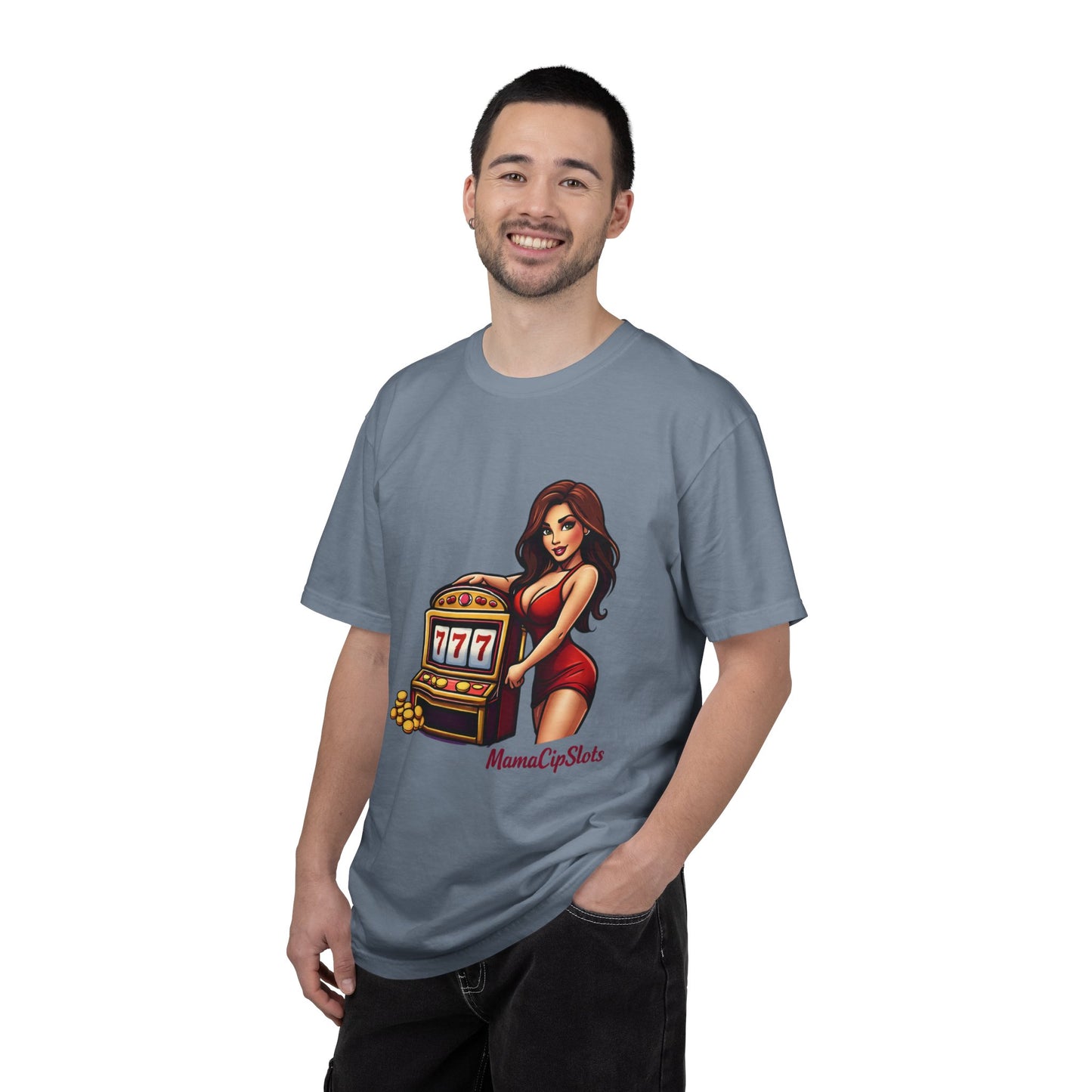 Slot Machine Pinup T-Shirt — MamaCipSlots Graphic Tee