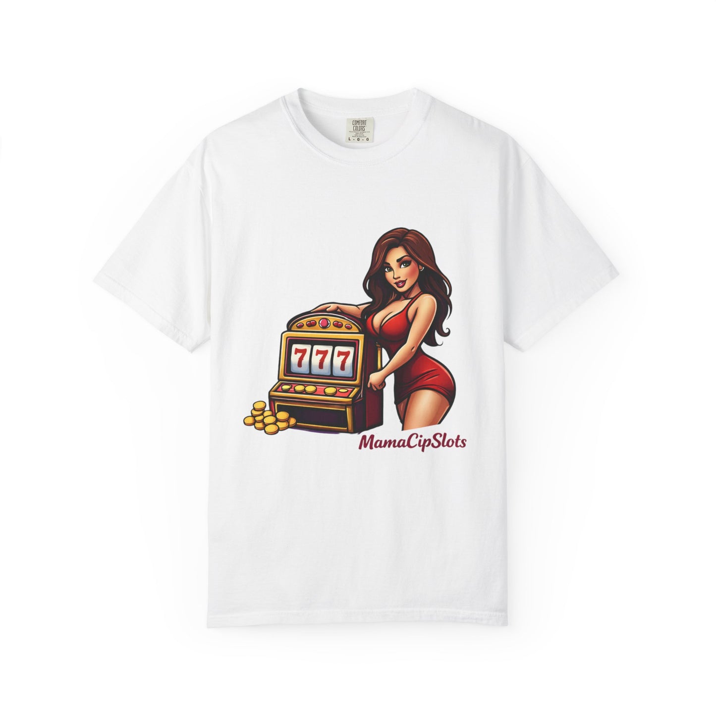 Slot Machine Pinup T-Shirt — MamaCipSlots Graphic Tee